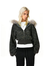 Kvkv Camouflage Real Fur Collar Hooded Jacket 22