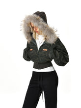 Kvkv Camouflage Real Fur Collar Hooded Jacket 28