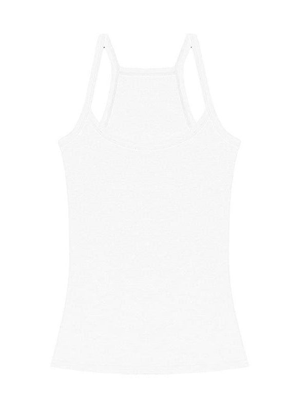 Kvkv Double Breasted Structure I Shaped Tank Top American Retro Sports Knitted Elastic Slimming Strap 13