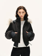 Kvkv Real Wool Collar Waist Cinched Silhouette Cotton Jacket This YearS Popular Short Jacket With Clip Winter Parker Hooded Small 32