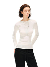 Kvkv White Structure Slim Yoga Base Top For Autumn And Winter Can Be Worn Inside Or Outside Shirt With High End Feel Long Sleeved 19