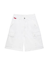 Kvkv White Workwear Cropped Pants Retro Spicy Girl Loose Casual Mid Length With Multiple Pockets Hanging Straight Leg Shorts For Women 7