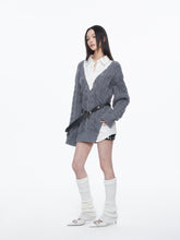 Kvkv Woolen Splicing Shirt Fake Two Sweaters 17