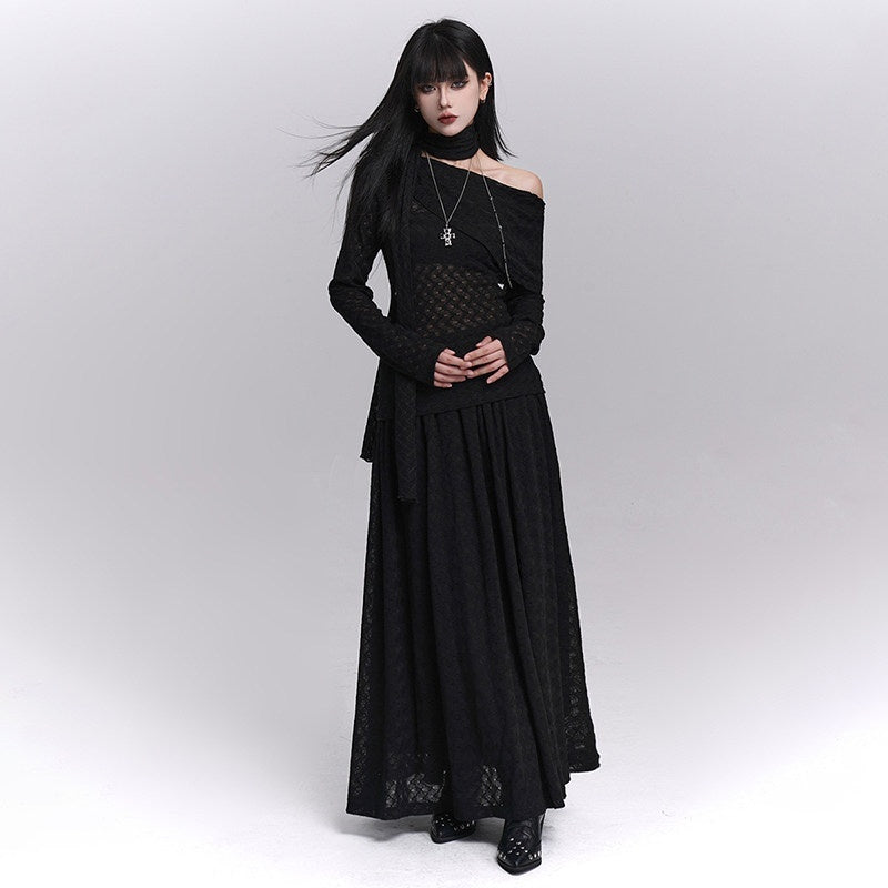 LADYGHOST_Asymmetric_One_Shoulder_Long_Sleeve_Women&