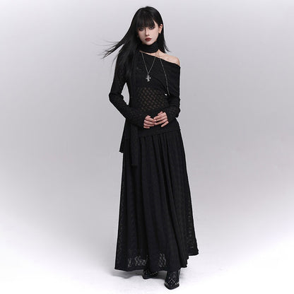 LADYGHOST_Asymmetric_One_Shoulder_Long_Sleeve_Women&