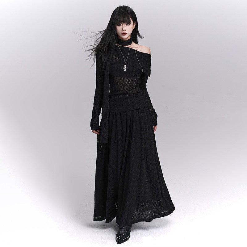LADYGHOST_Asymmetric_One_Shoulder_Long_Sleeve_Women&