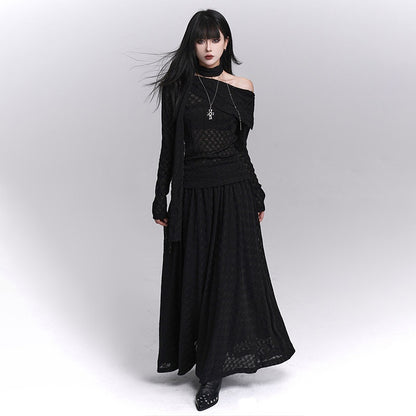 LADYGHOST_Asymmetric_One_Shoulder_Long_Sleeve_Women&