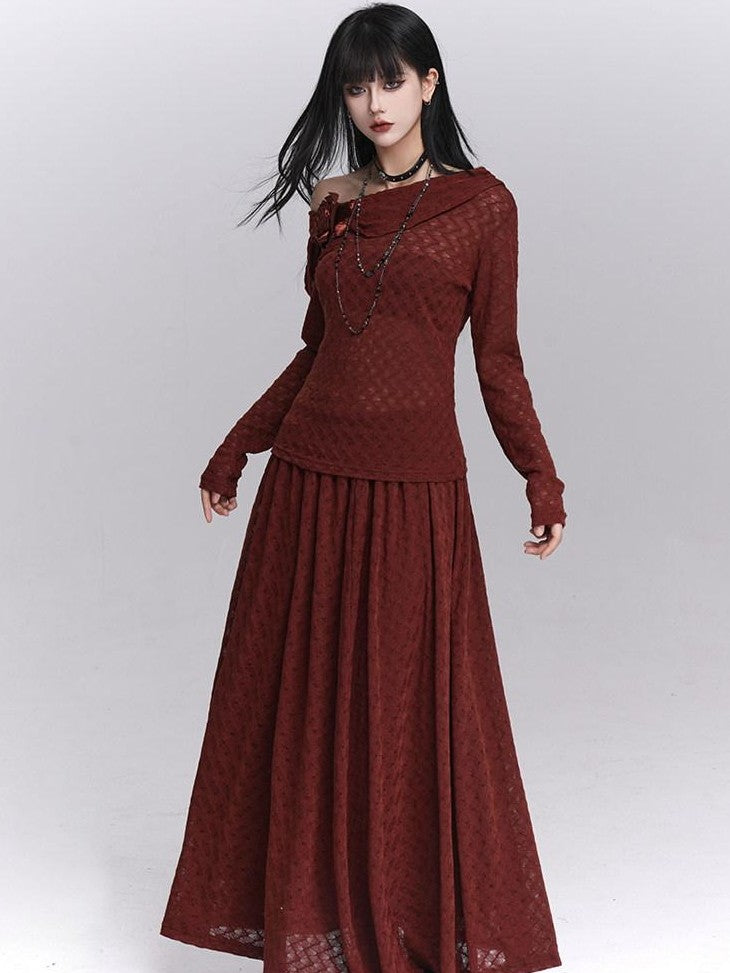 LADYGHOST Asymmetric One Shoulder Long Sleeve Women&