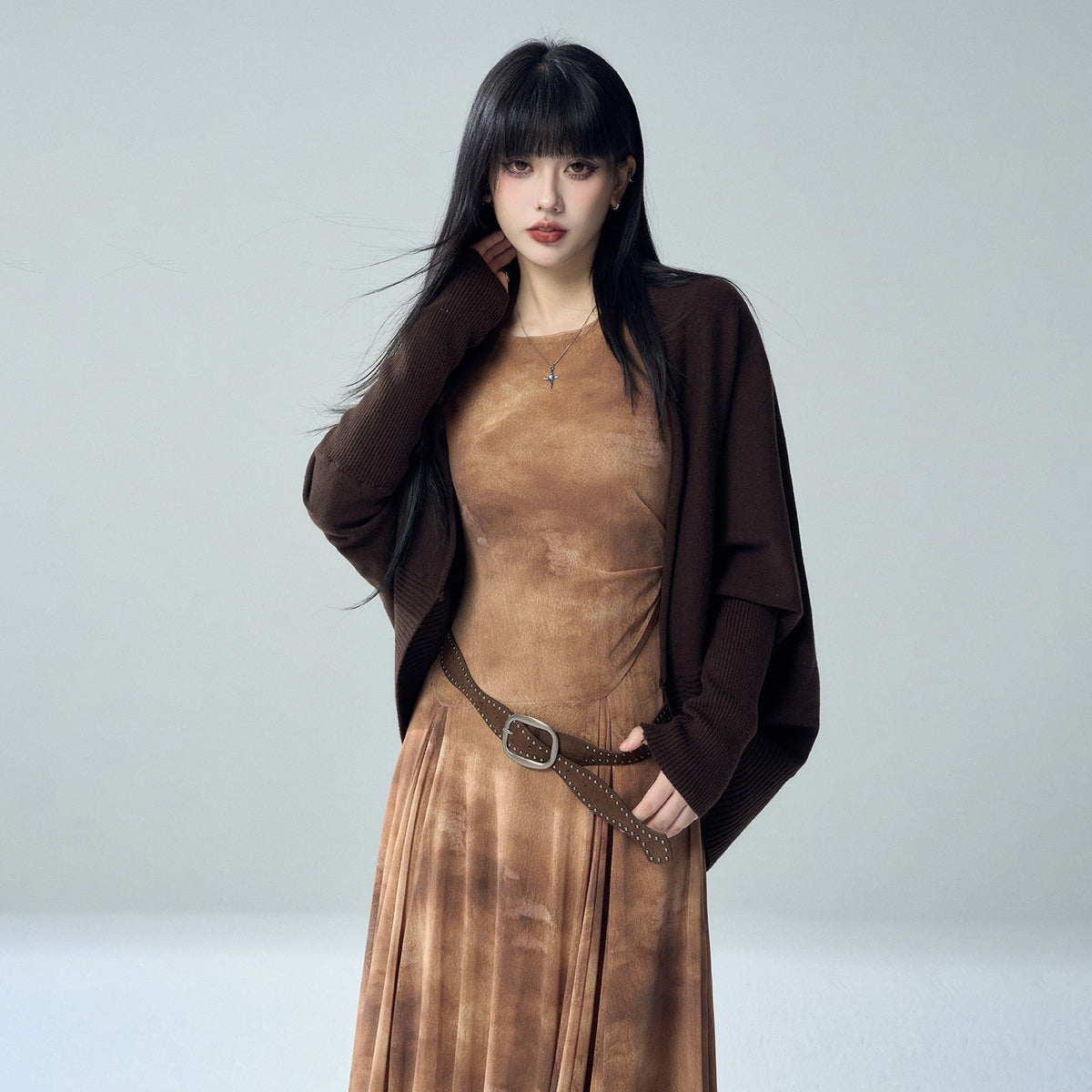 LADYGHOST_Batwing_Sleeve_Shawl_Collar_Knit_Women&