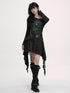 LADYGHOST Black Asymmetric Long Sleeve Ghostly Festival Women&