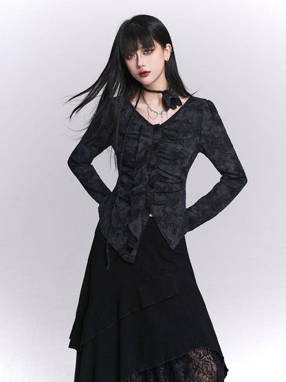 LADYGHOST Black Cropped Ethereal Designer Unique Women&