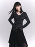 LADYGHOST Black Cropped Ethereal Designer Unique Women&