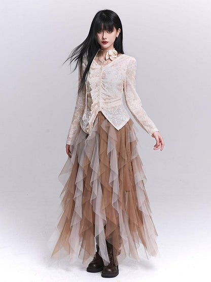 LADYGHOST Black Cropped Ethereal Designer Unique Women&