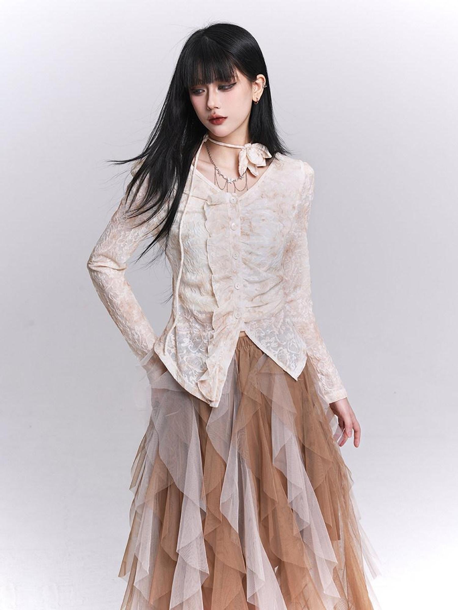 LADYGHOST Black Cropped Ethereal Designer Unique Women&