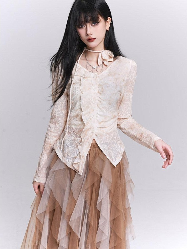 LADYGHOST Black Cropped Ethereal Designer Unique Women&