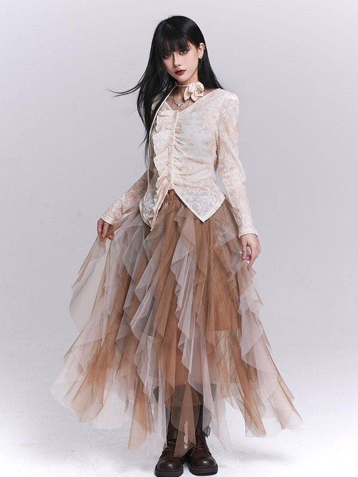 LADYGHOST Black Cropped Ethereal Designer Unique Women&