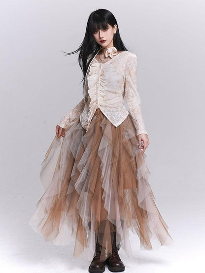 LADYGHOST Black Cropped Ethereal Designer Unique Women&