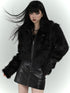 LADYGHOST Black Cropped Quilted Padded Bonded Women&