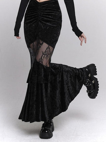 LADYGHOST Black Ghost Girl Fitted Bodycon Women&