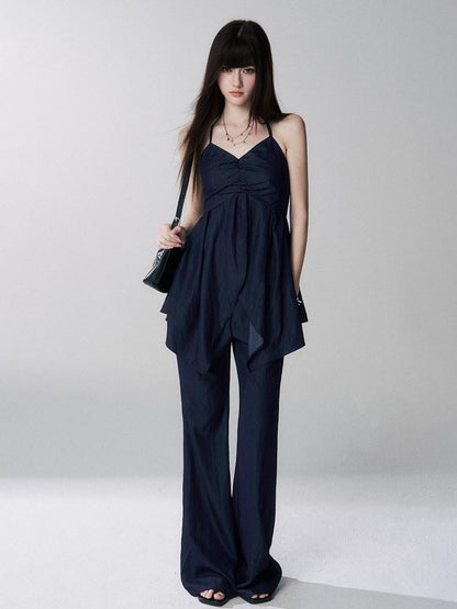 LADYGHOST Black Ghost Girl Halter Camisole Women&