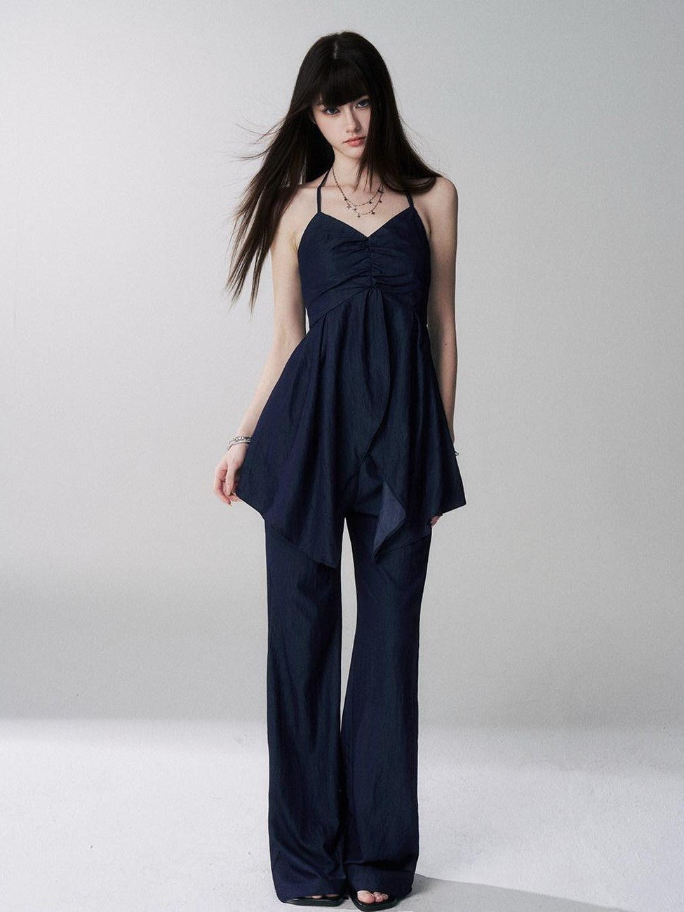 LADYGHOST Black Ghost Girl Halter Camisole Women&