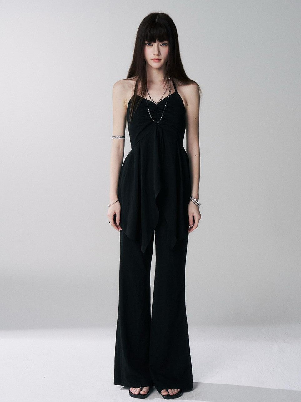 LADYGHOST Black Ghost Girl Halter Camisole Women&
