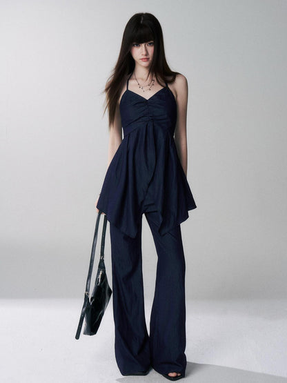 LADYGHOST Black Ghost Girl Halter Camisole Women&