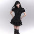 LADYGHOST_Black_Ghost_Print_Gothic_Lolita_Short_Sleeve_Women&