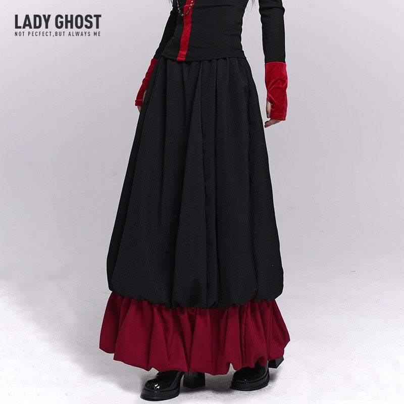 LADYGHOST_Black_Red_Jellyfish_Bubble_Hem_Dark_Gothic_Women&