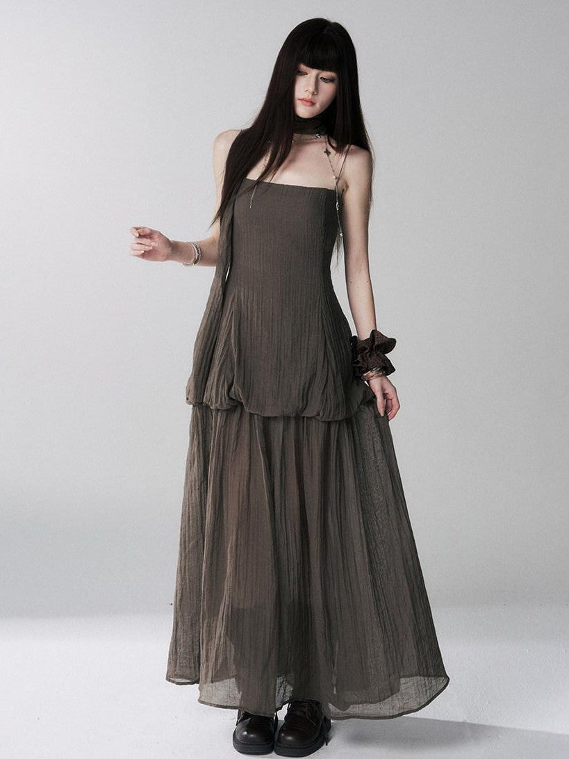 LADYGHOST Black Spaghetti Strap Bustier Backless Women&