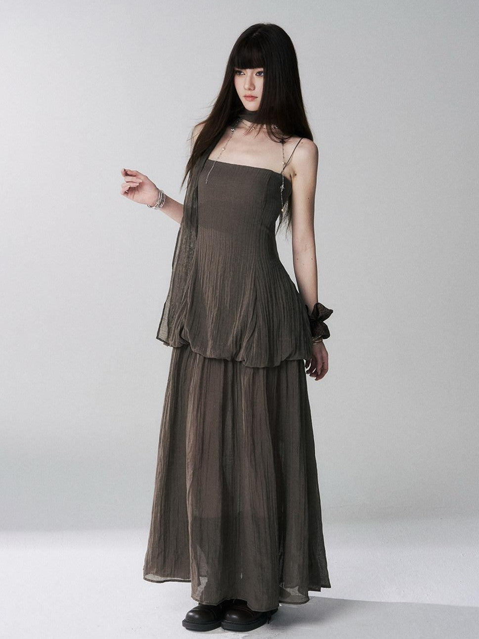 LADYGHOST Black Spaghetti Strap Bustier Backless Women&