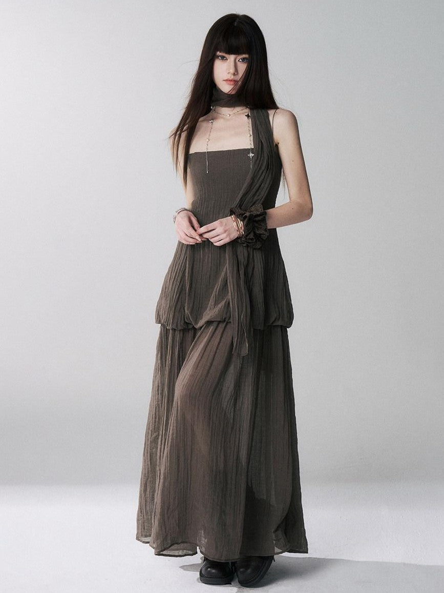 LADYGHOST Black Spaghetti Strap Bustier Backless Women&