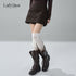 LADYGHOST_Brown_Polka_Dot_Lace_Print_Bodycon_Women&