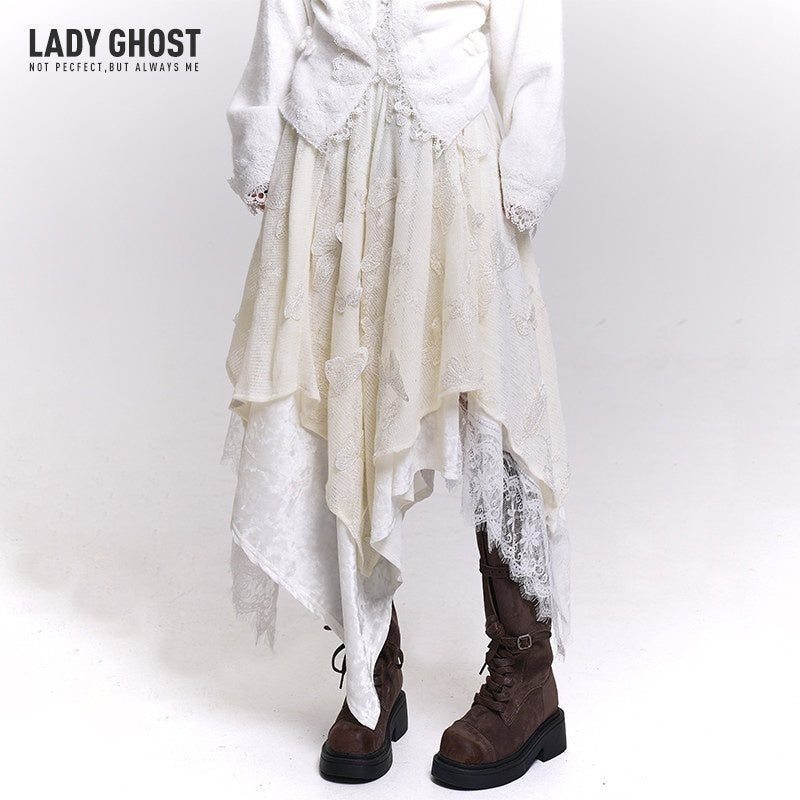 LADYGHOST_Cream_Butterfly_Asymmetrical_Drape_Women&