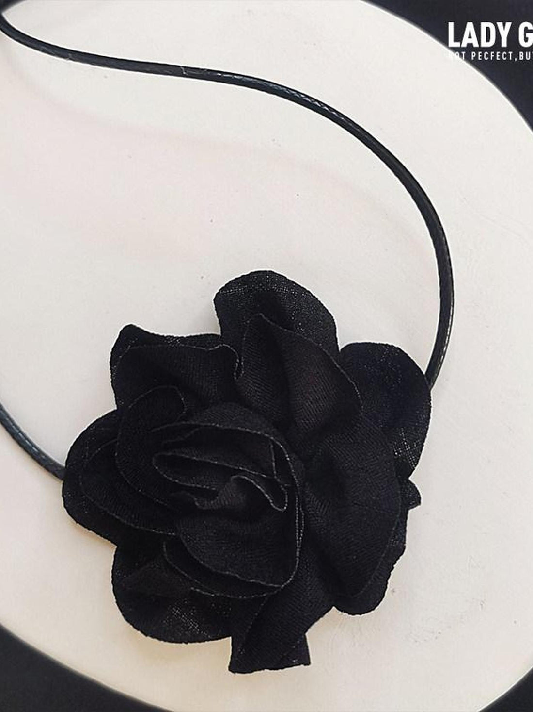 LADYGHOST Dark Minimal Camellia Tie Up Vintage Courtly Women&