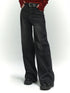 LADYGHOST Dark Wash Vintage Distressed Floor Length Women&