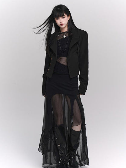 LADYGHOST Design Chic Long Sleeve Round Neck Women&