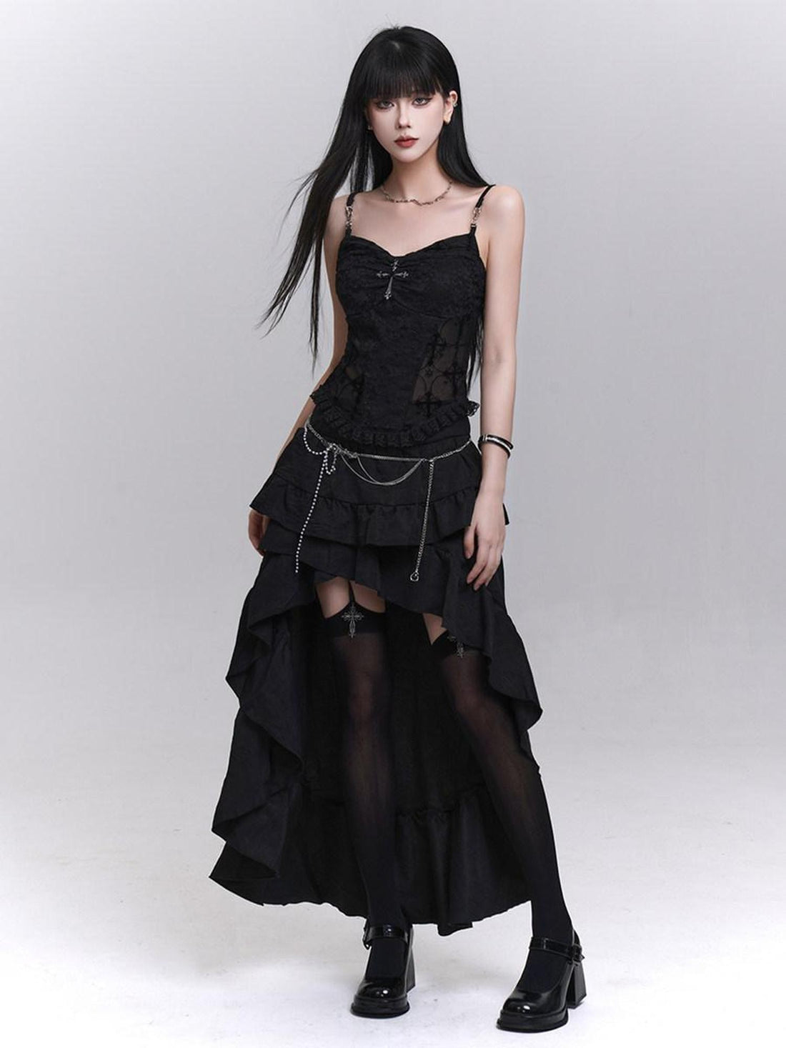 LADYGHOST Ethereal Asymmetrical Black Women&