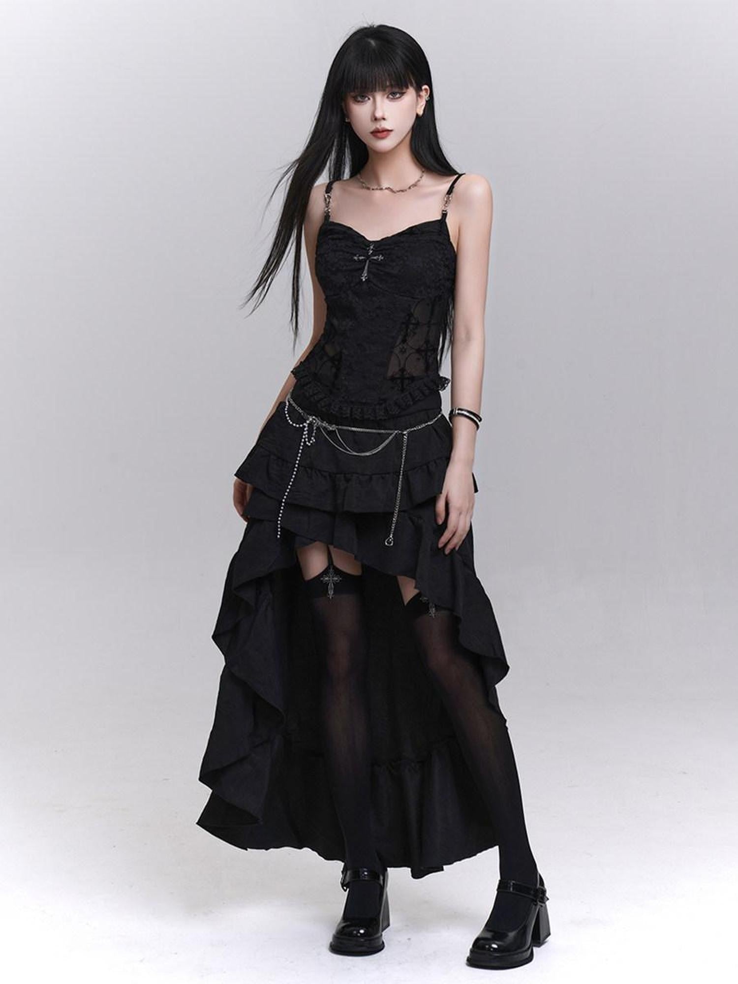 LADYGHOST Ethereal Asymmetrical Black Women&