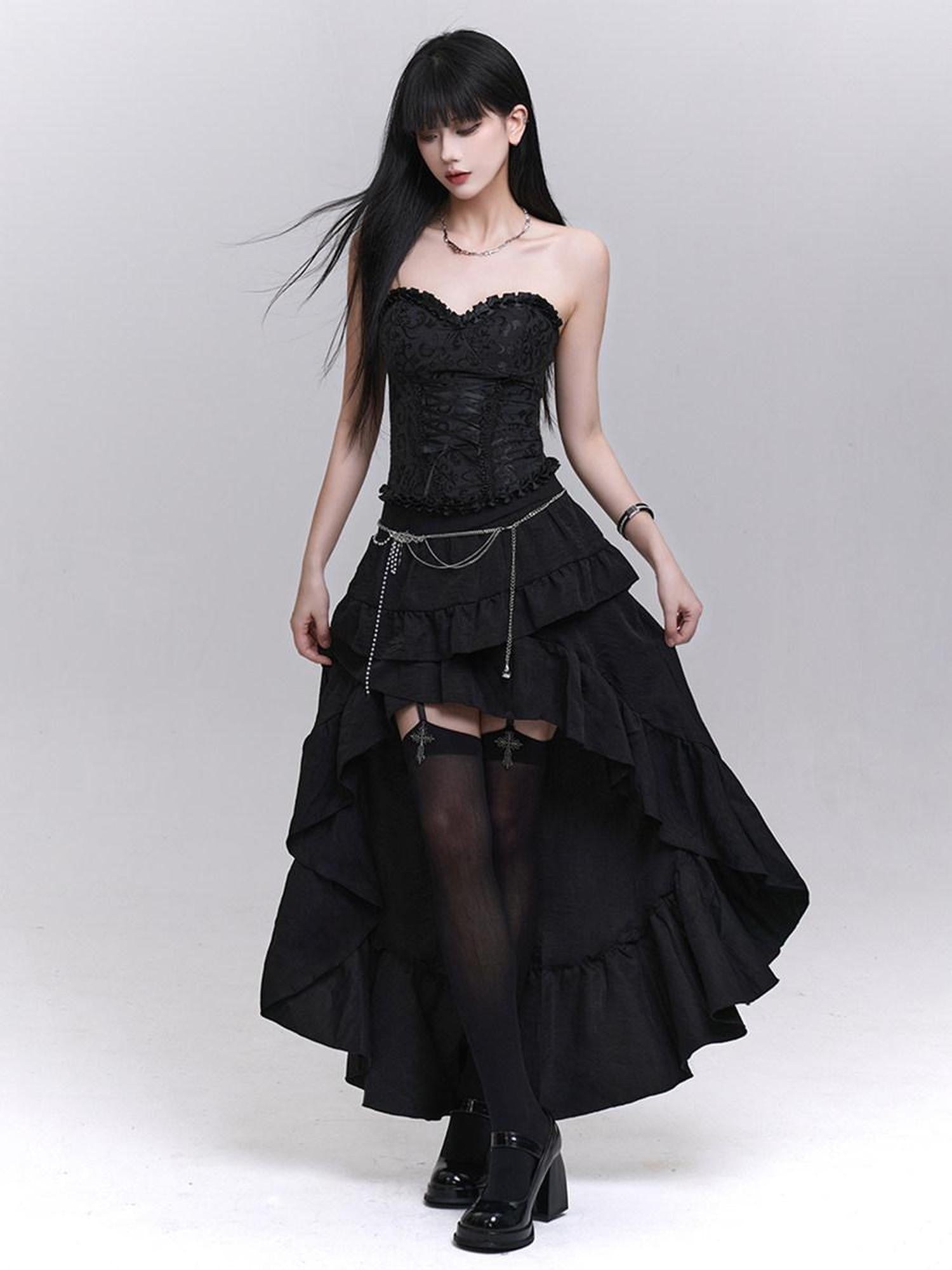 LADYGHOST Ethereal Asymmetrical Black Women&
