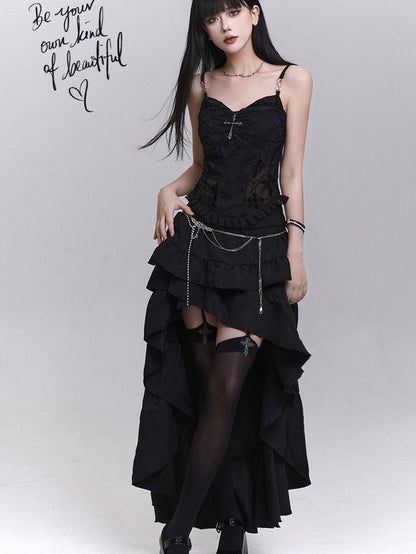 LADYGHOST Ethereal Asymmetrical Black Women&