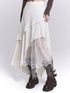 LADYGHOST Ethereal Asymmetrical Fringe Nomadic Apricot White Women&