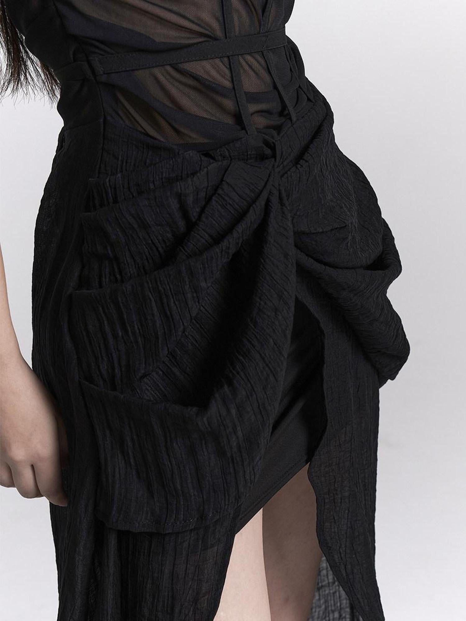 LADYGHOST Ethereal Asymmetrical Spaghetti Strap Women&