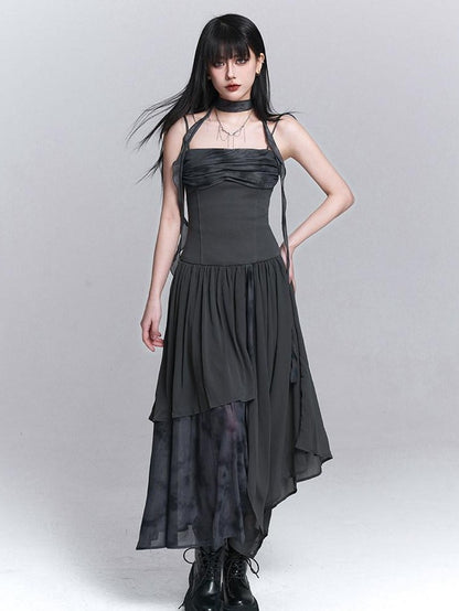 LADYGHOST Ethereal Asymmetrical Spaghetti Strap Women&