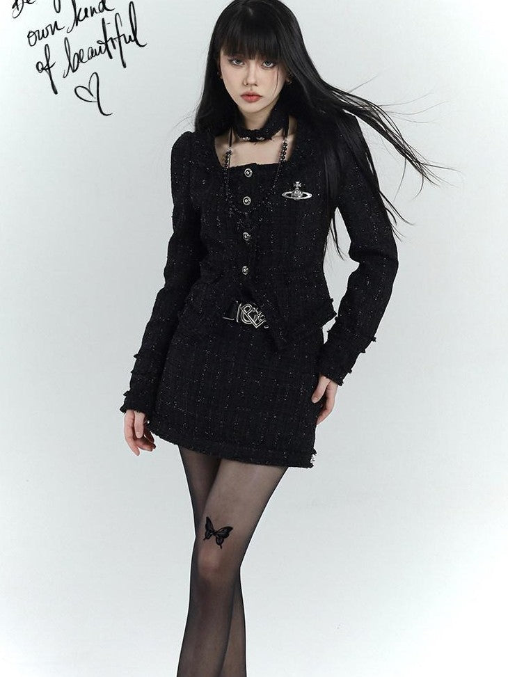 LADYGHOST Ethereal Black Korean Heiress Women&