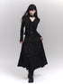 LADYGHOST Ethereal Black Midi Skirt Heiress Women&