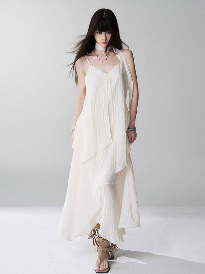 LADYGHOST Ethereal Black Spaghetti Strap Slimming Relaxed Women&