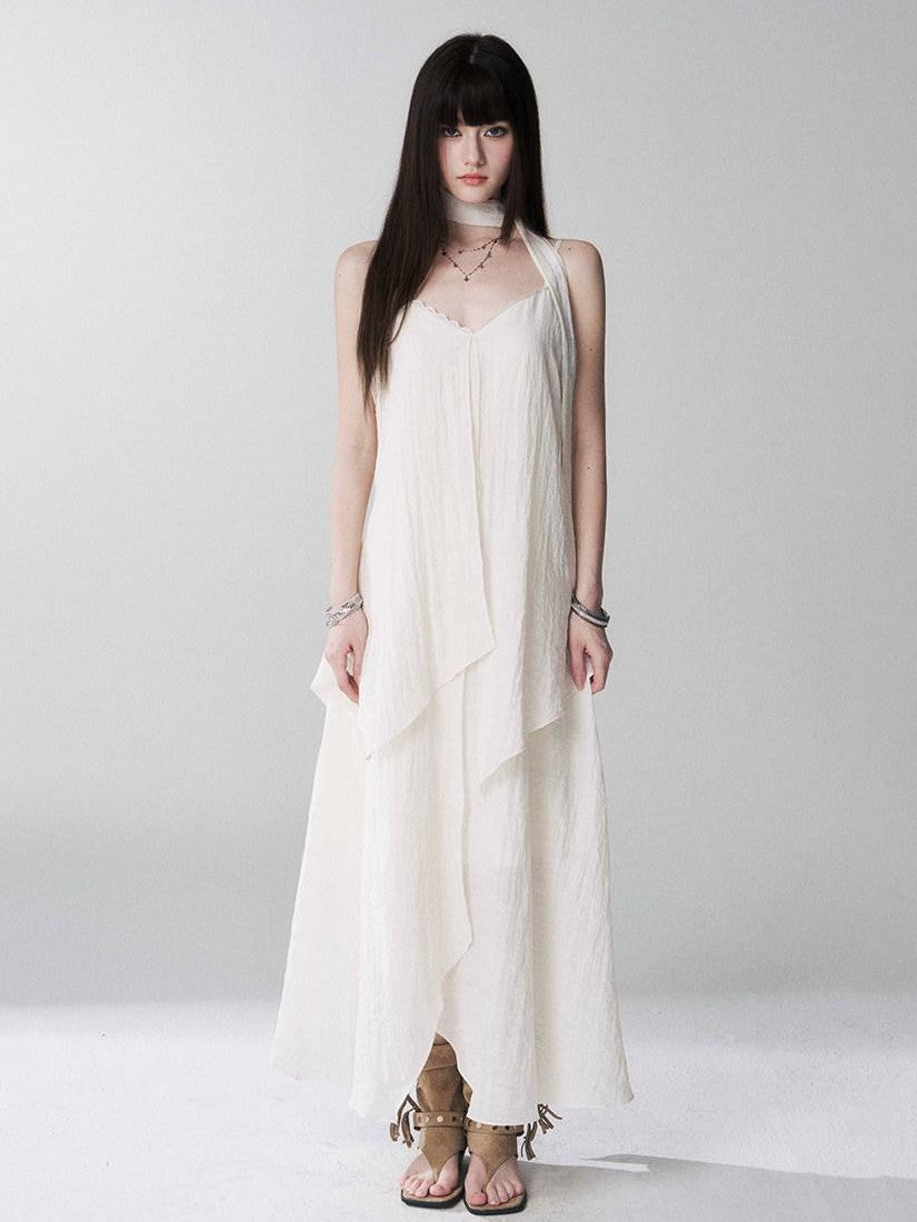 LADYGHOST Ethereal Black Spaghetti Strap Slimming Relaxed Women&