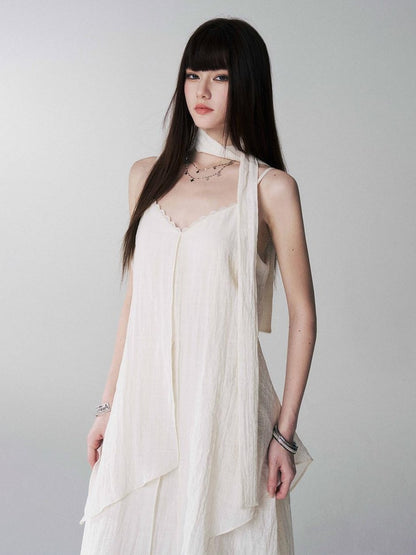 LADYGHOST Ethereal Black Spaghetti Strap Slimming Relaxed Women&