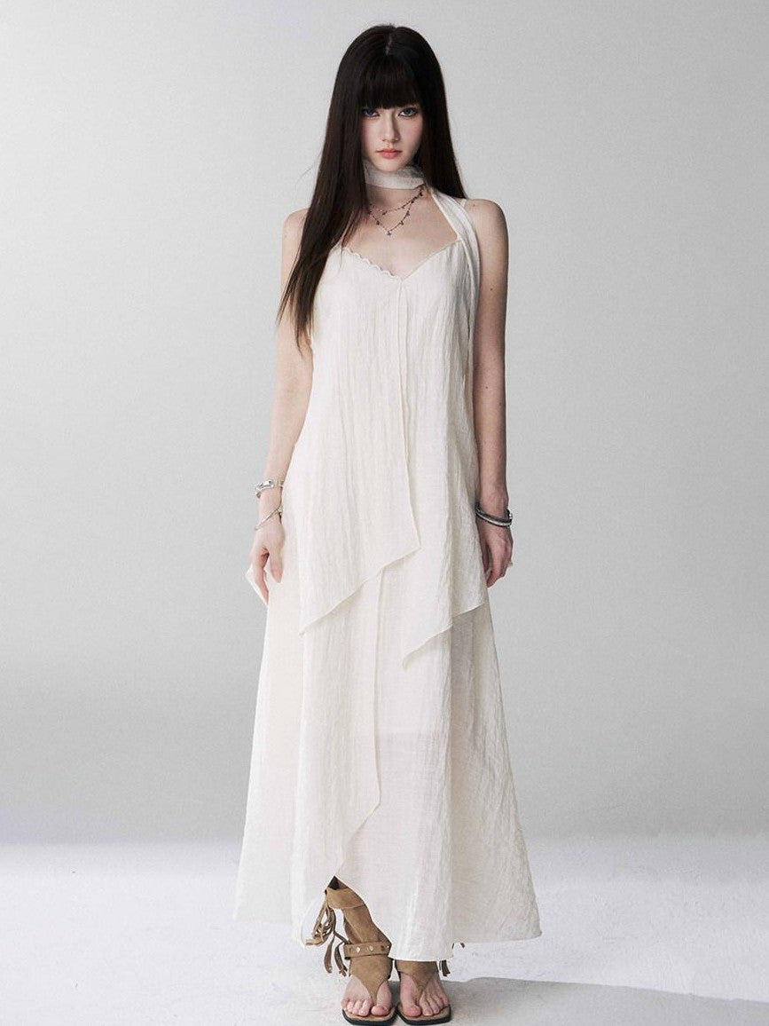 LADYGHOST Ethereal Black Spaghetti Strap Slimming Relaxed Women&